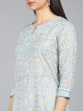 Pure Cotton Printed Kurta Pant Dupatta-VKSKD1121AB